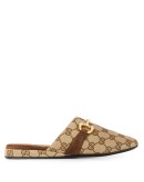 monogram print slippers