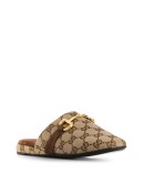 monogram print slippers