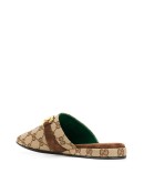 monogram print slippers