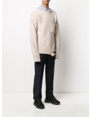 distressed knit jumper