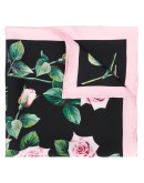 rose-print square scarf