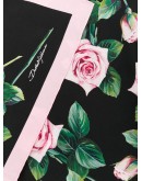 rose-print square scarf