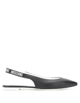logo-strap slingback ballerina shoes
