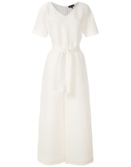 tie-waist poplin dress