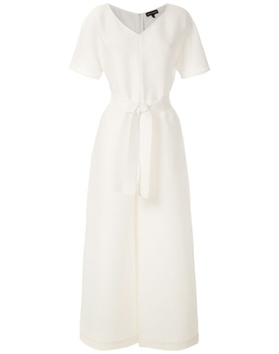 tie-waist poplin dress
