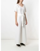 tie-waist poplin dress