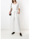 tie-waist poplin dress