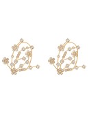 gold vermeil crystal earrings