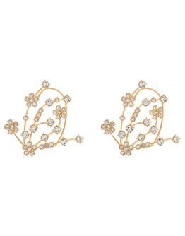 gold vermeil crystal earrings