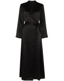 belted silk-satin robe