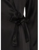 belted silk-satin robe