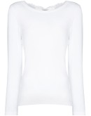 Souple  lace-trim cotton pyjama top
