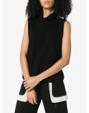 sleeveless cashmere turtleneck top