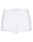 lace-trim cotton shorts