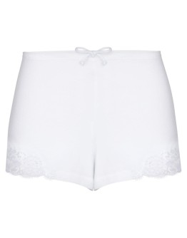 lace-trim cotton shorts