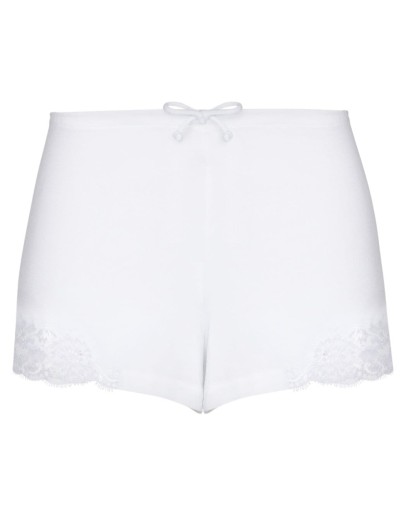 lace-trim cotton shorts