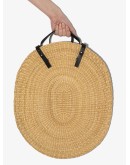 Over straw-woven backpack