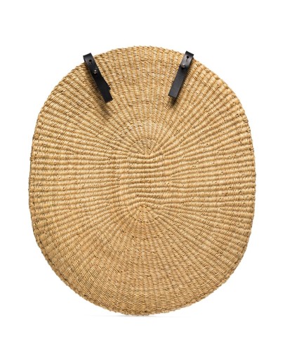 Over straw-woven backpack