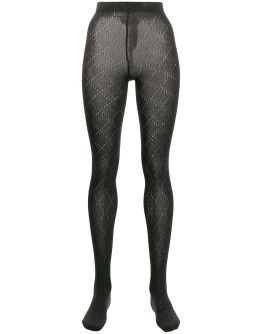 diamond knitted tights