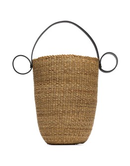 Tall Round bucket bag