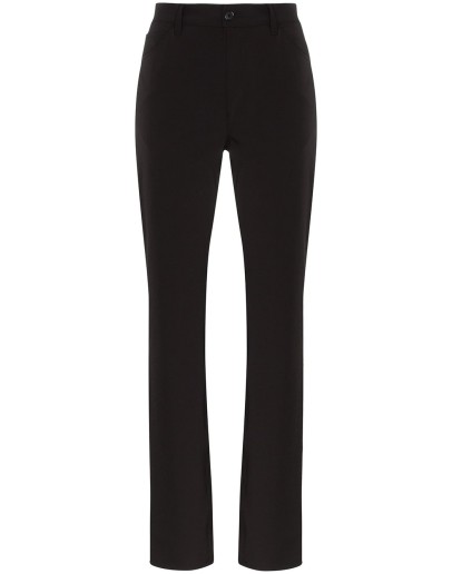straight-leg gabardine trousers