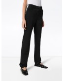 straight-leg gabardine trousers