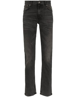 Lean Dean Mono cropped whiskered slim-leg jeans