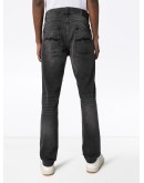 Lean Dean Mono cropped whiskered slim-leg jeans
