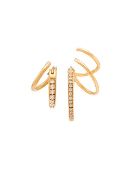gold vermeil crystal earrings