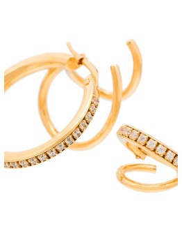 gold vermeil crystal earrings