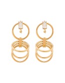 gold vermeil crystal hoop earrings