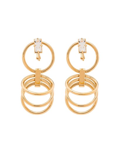 gold vermeil crystal hoop earrings
