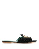 bead-embroidered slippers