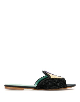 bead-embroidered slippers
