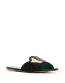 bead-embroidered slippers