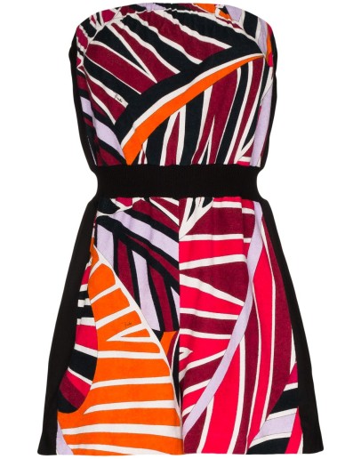 Sal print bandeau playsuit