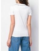 numbers print neckline T-shirt