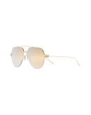 half-rim aviator-frame sunglasses