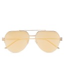 half-rim aviator-frame sunglasses