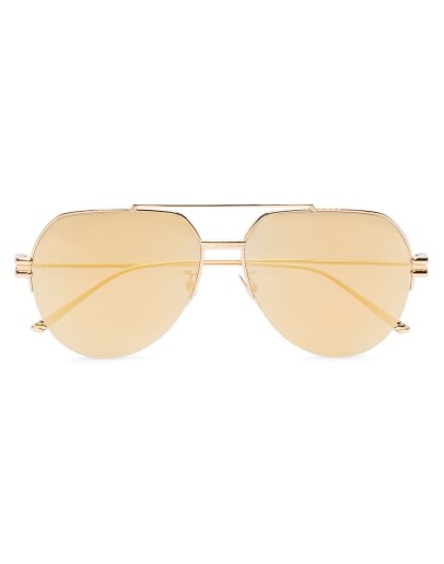 half-rim aviator-frame sunglasses