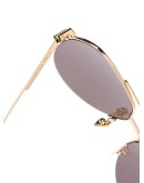 half-rim aviator-frame sunglasses