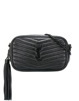 Lou quilted-effect crossbody bag