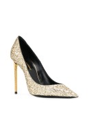 Zoe 110mm glitter-embellished pumps