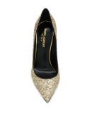 Zoe 110mm glitter-embellished pumps