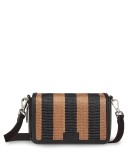 striped shoulder bag