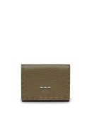 logo embossed tri-fold wallet