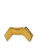 logo embossed tri-fold wallet