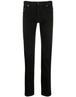 embroidered logo slim-fit jeans