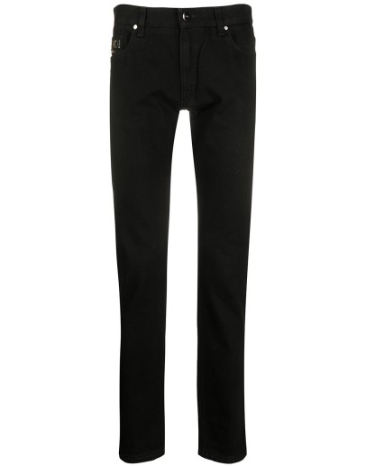 embroidered logo slim-fit jeans