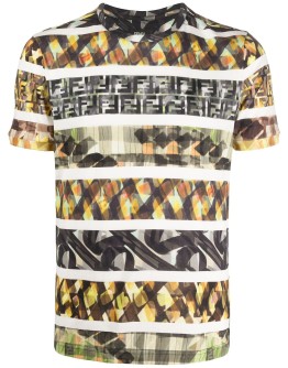 abstract FF print T-shirt